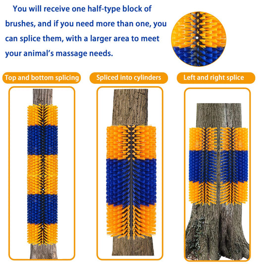 Livestock Scratch Brushes, Cow Brush, Cow Scratcher Full Massage Brushs Kit, Horse Brushes for Grooming, Goat Brush Relieve Itching on the Back of Livestock for Horse Cow Goat Cattle Pig Sheep