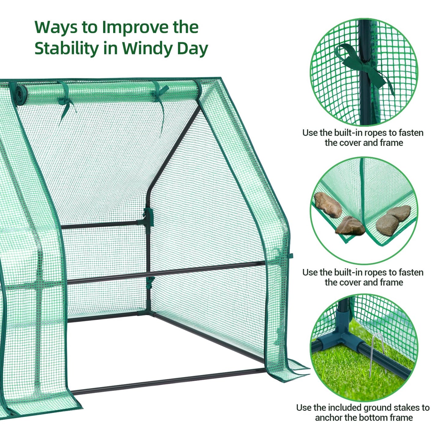Ohuhu Mini Greenhouse + Raised Garden Bed with Greenhouse