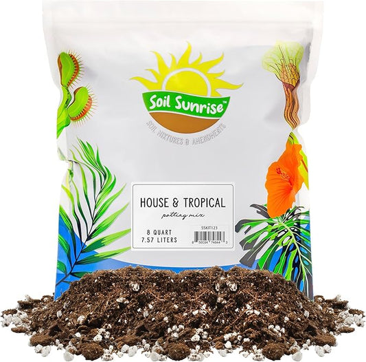 Soil Sunrise Tropical House Plant Potting Mix (8 Quarts); Ideal for Indoor/Outdoor Container Gardening
