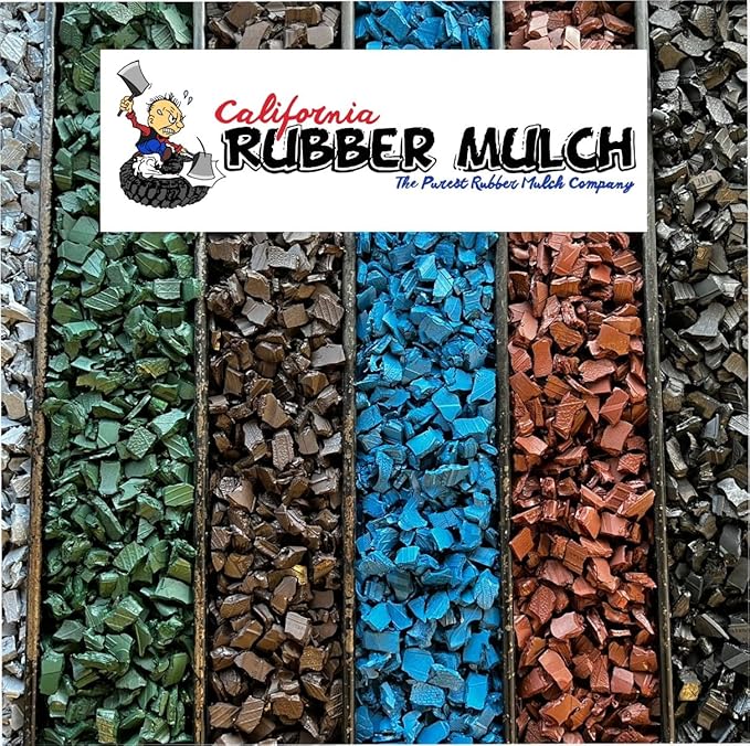 100% Wire-Free Rubber Mulch – Green, 20 lb (0.8 cu ft) | Long-Lasting, Low Maintenance, Safe for Kids & Pets – Landscaping & Playground Ground Cover