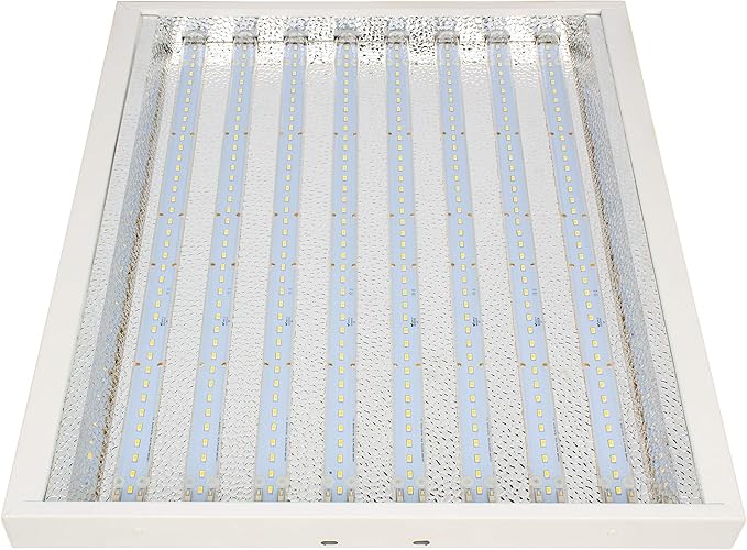 2X2Ft 100W LED Grow Lights with 5500K White Spectrum and Over 2.0 PPF/W and 20000 Lumens Great for Retrofit T5 2Ft 8 Lamp Fluo. Lights or 250W MH System, Grow Double Fast! (2X2, W55)