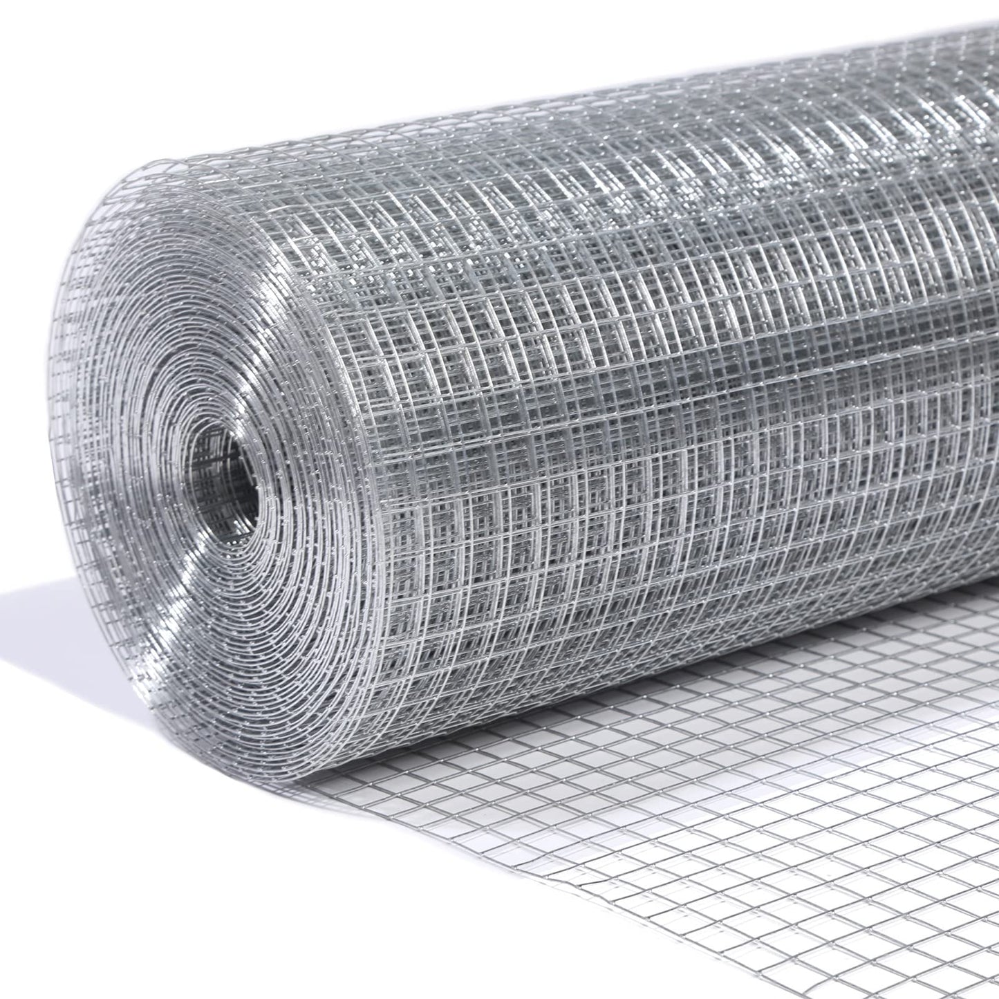 LAN JIA 1/2inch Galvanized Hardware Cloth 24" x 100' 19 Gauge Hot-Dip Galvanized After Welding Chicken Wire Raised Garden Bed Plant Supports Poultry Netting Chicken Wire Fence Wire Mesh Roll