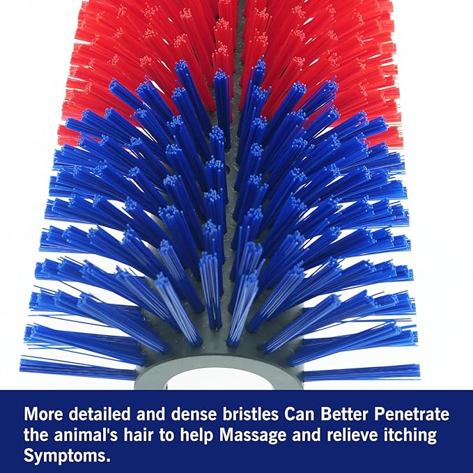 livestock scratching brush cow scratcher Brush horse brushes Full Massage Grooming Brush with 4 Screws for Goat,Cattle,Cow,Sheep, Horses,Pigs and Other Livestock Animal Back Scratching