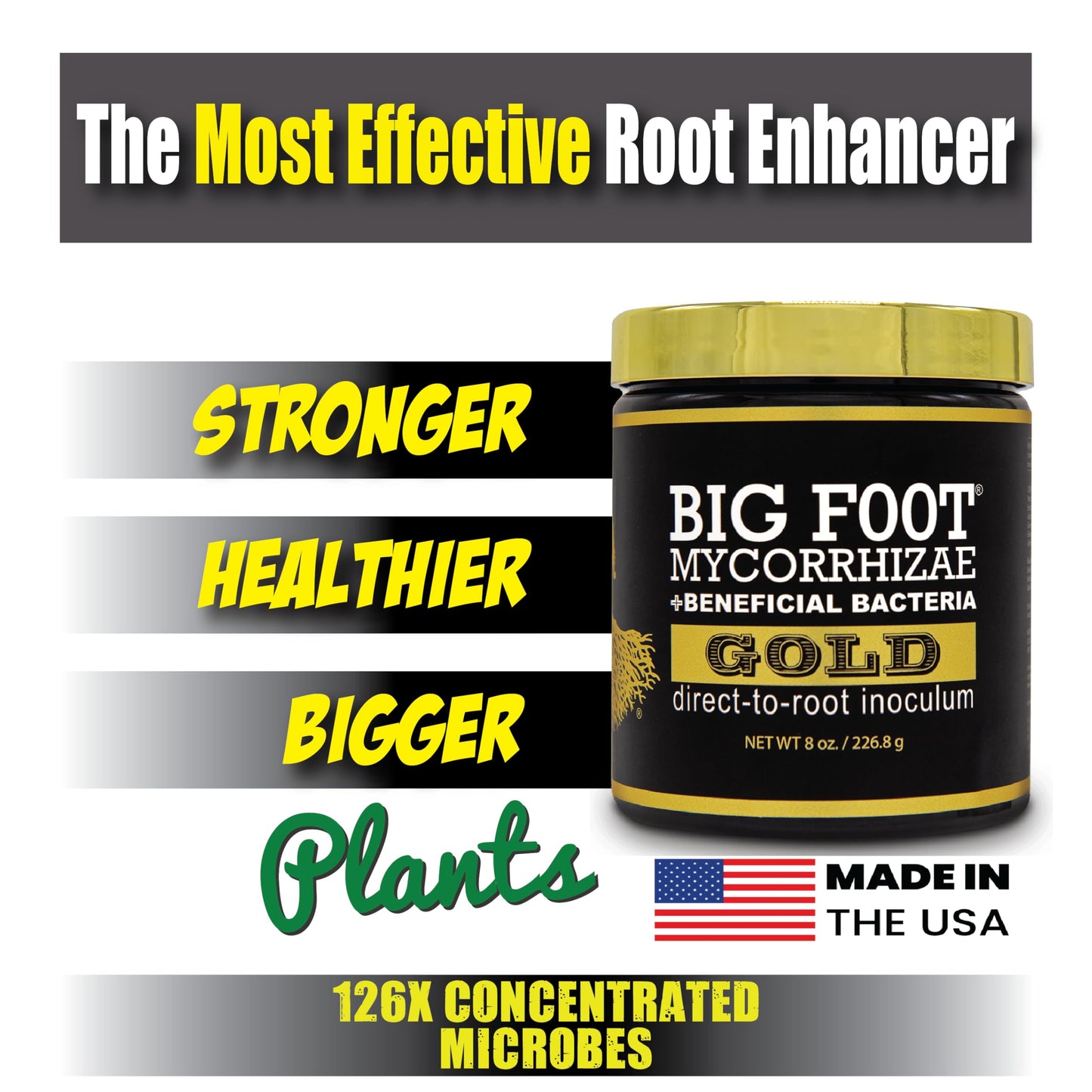 Mycorrhizal Fungi for Massive Plant Roots with Beneficial Organisms by Big Foot - Use During Transplanting, Water in or Hydroponics for All Plants - Gold 32 Ounces