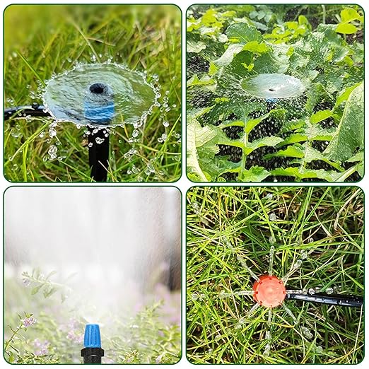 Drip Irrigation Kit, Flantor 190FT Greenhouse Drip Irrigation System Adjustable Garden Watering System with 1/2" & 1/4" Irrigation Tubing, Patio Misting Plant Watering System for Garden and Lawn