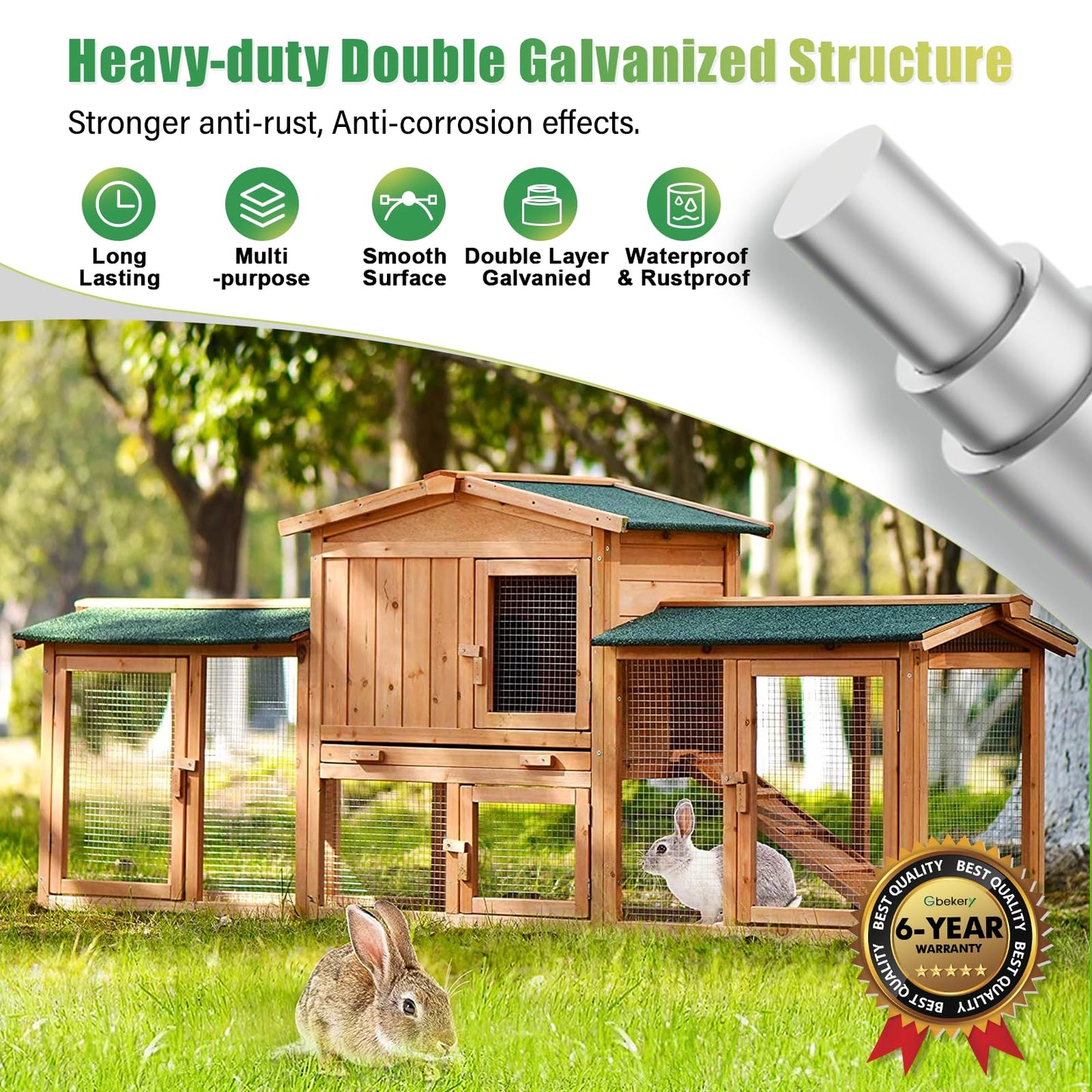 Gbekery Hardware Cloth 1/4 inch 48in x 100ft 23 Gauge, Chicken Wire Hot-dip Galvanized After Welding Fence Roll Garden Plant Welded Metal Wire Fencing Roll, Rabbit Cages Snake Fence