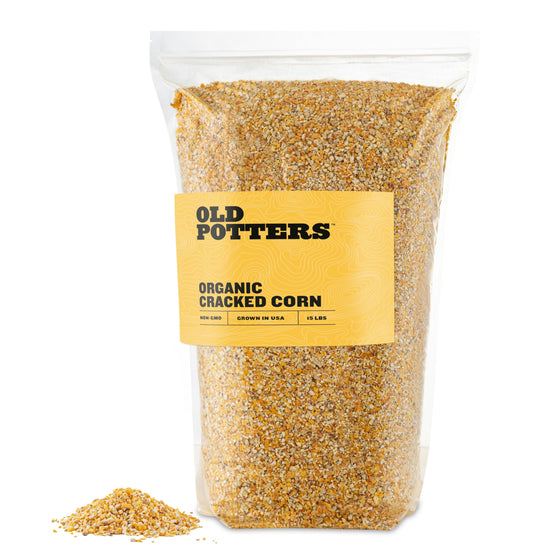 Old Potters Premium Coarse Cracked Corn for Deer Corn, Chickens and Wildlife, 15 lbs
