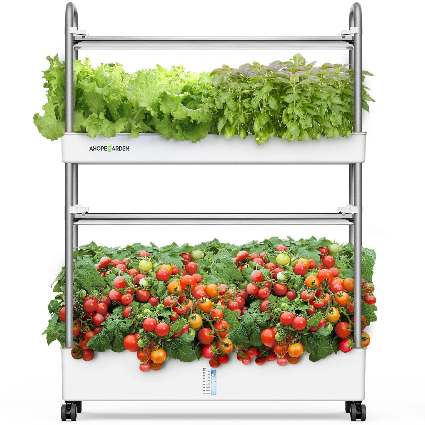 Indoor Garden Hydroponics Growing System, 60 Pods Vertical Garden with LED Grow Light - Plant Germination Kit Aeroponic Veggie Flower Fruit Growth with Smart Socket & Pump System for Home