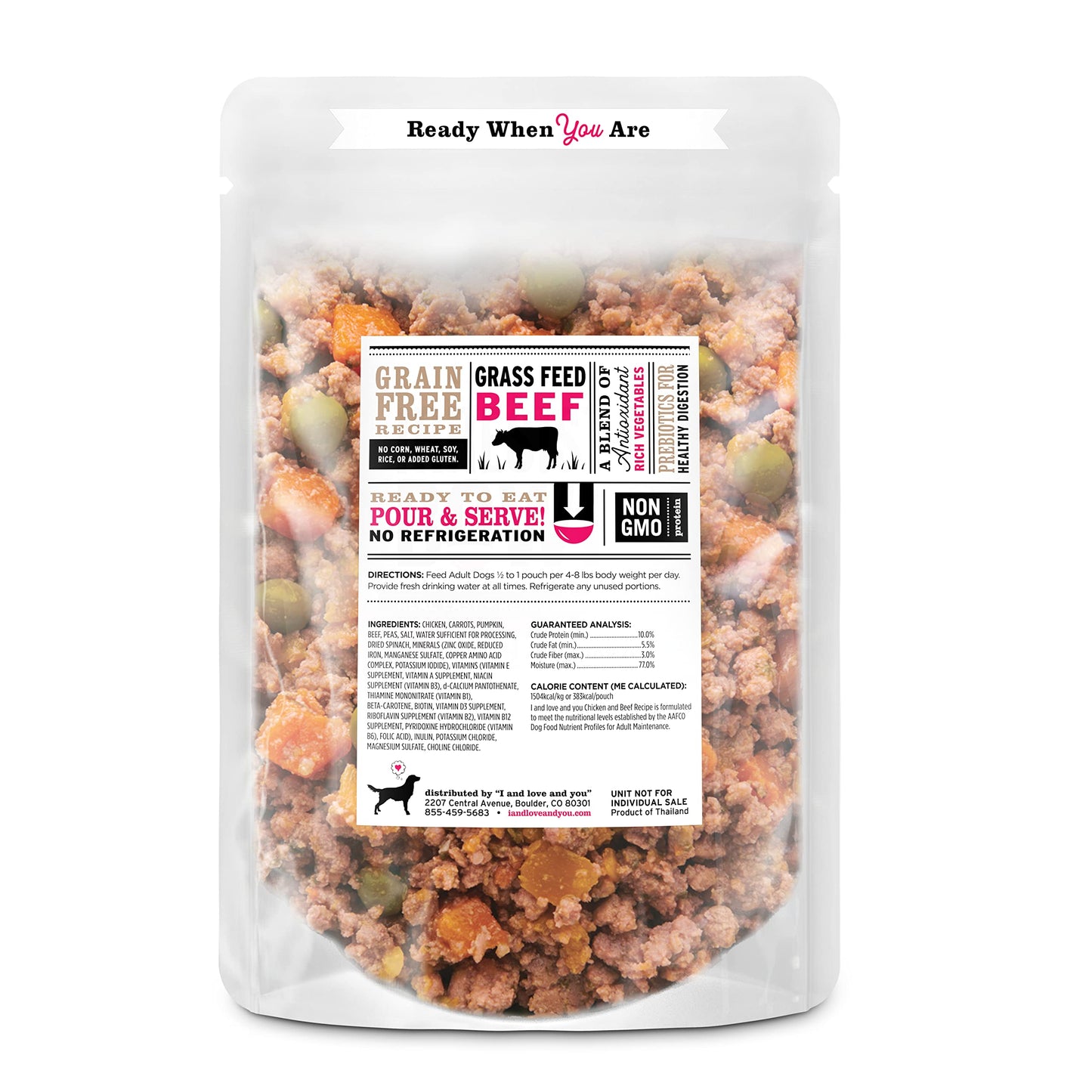 I AND LOVE AND YOU Fresh Dog Food - Irresist-a-Bowls Chicken & Duck Recipe 8 CT (F03460)