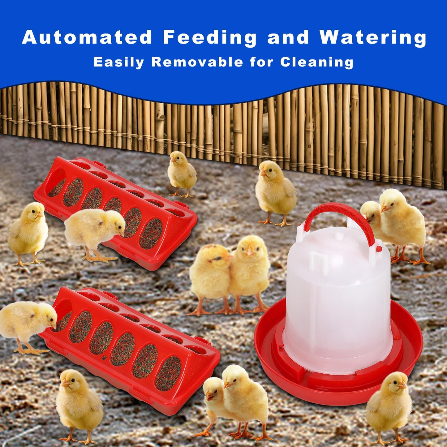 HORTUSGO 2025 Upgrade 6-in-1 Chicken Brooder Box for up to 24 Chicks/Ducks/Quails, Brooder Box for Chicks Includes Foldable Pop-up Pet Tent, Perch, 2 Chick Feeders, Chick Waterer, and Nesting Pad