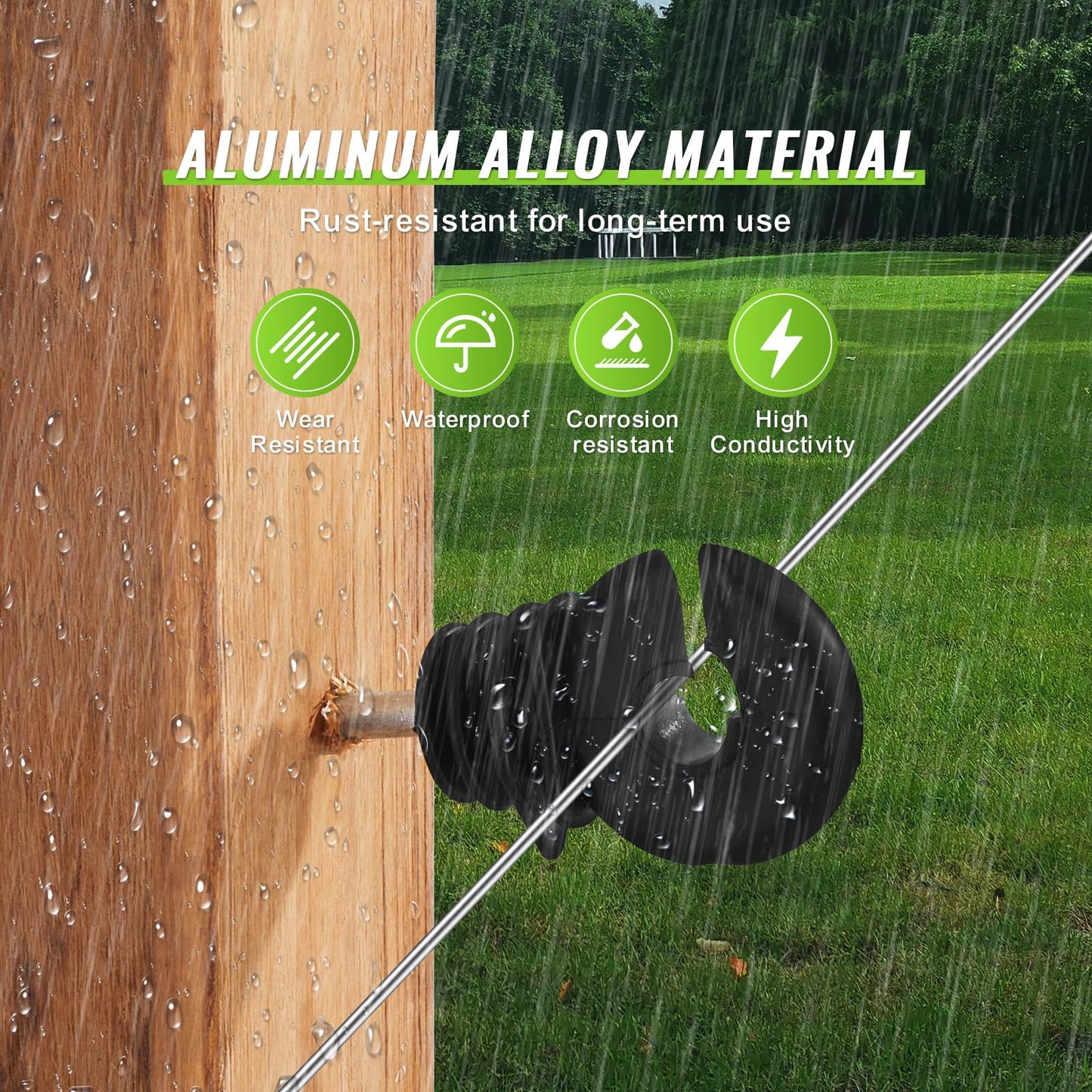 VEVOR 16 Gauge Aluminum Wire for Electric Fencing, 1640Ft 500M Electric Fence Wire, Portable Fencing Wire, 1.6mm Diameter Aluminum Alloy for Higher Conductivity and Rust Resistance, for Horse, Cattle,