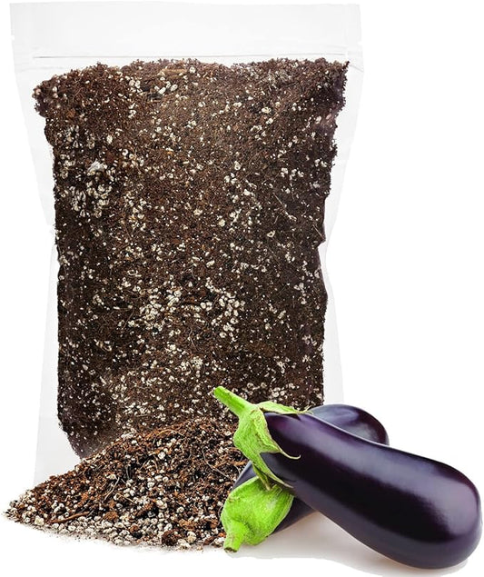 GARDENERA Premium Organic Potting Soil for Eggplants - (2 Quart Bag)