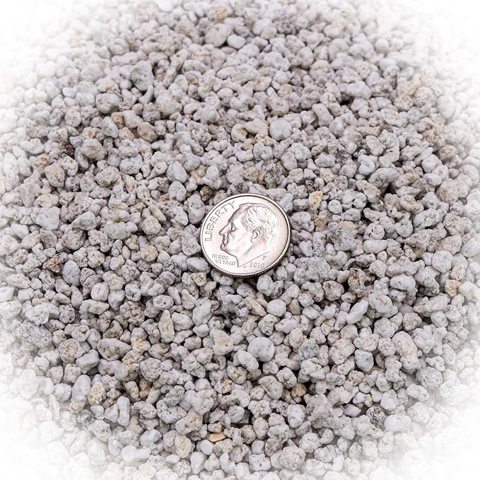 Gardenera Organic Perlite — Medium/Fine Grade (5qt) Horticultural Soil Amendment for Indoor & Outdoor Container Plants for Drainage Management and Enhanced Growth