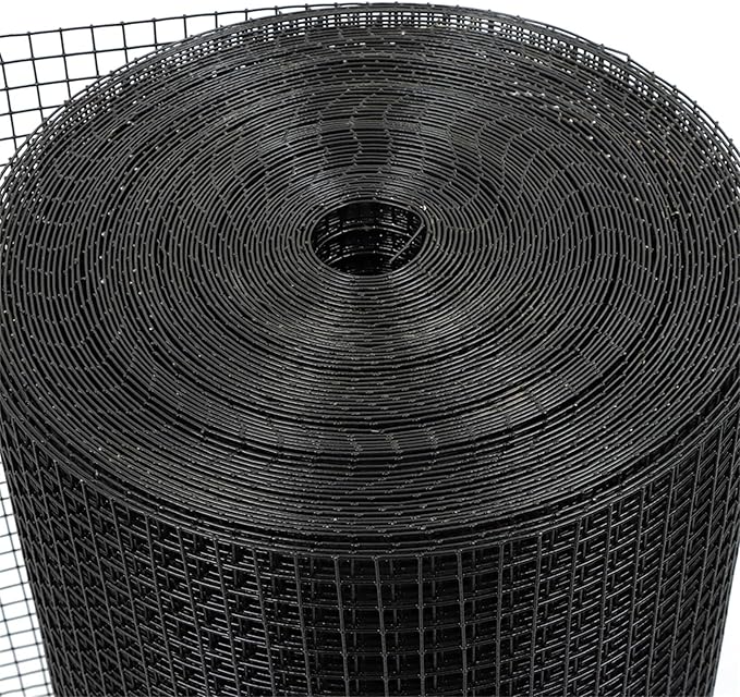 LABLT 36 in x 100 ft Hardware Cloth, 1/2 in Chicken Wire Fence for Chicken Coop Fences and Poultry Animal Netting (19 Gauge, Black)