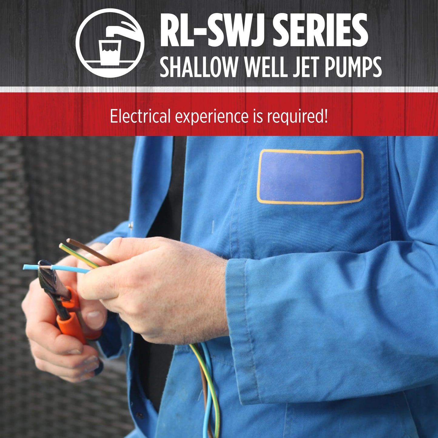Red Lion RL-SWJ100 1 HP, 17 GPM Dual Voltage (115/230 Volts) Cast Iron Shallow Well Jet Pump, Red, 97081001