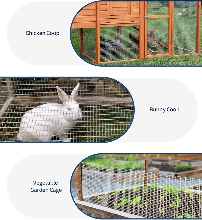 1/2inch 19Ga Galvanized Hardware Cloth for Chicken Coop, Duck Poultry, 36"x50', Silver
