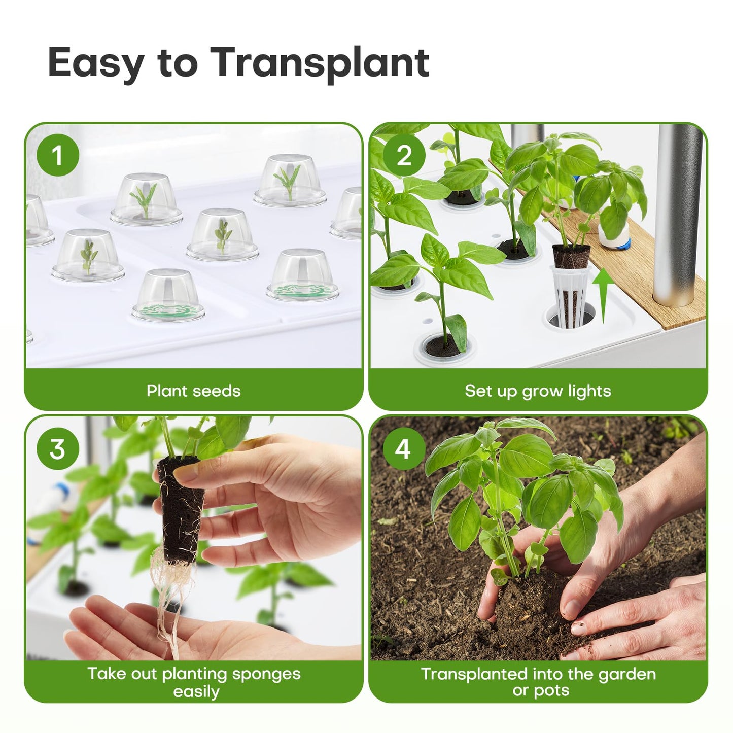 Indoor Garden Hydroponics Growing System 60 Pods + 167pcs Seed Pod Kit