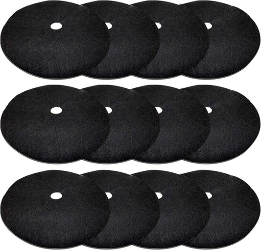EBaokuup 12 Pack 20.5 Inch Non-Woven Tree Mulch Ring - Degradable Tree Protector Mat, Reusable Tree Weed Barrier Mat for Weed Control Root Protection