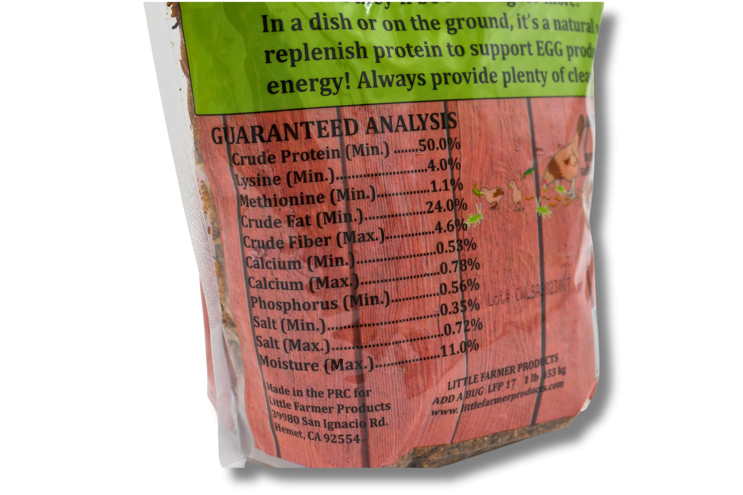 LITTLE FARMER PRODUCTS Add a Bug | Premium Poultry Mix Dried Mealworms, Silkworm Pupae and Grasshoppers | 1 lb