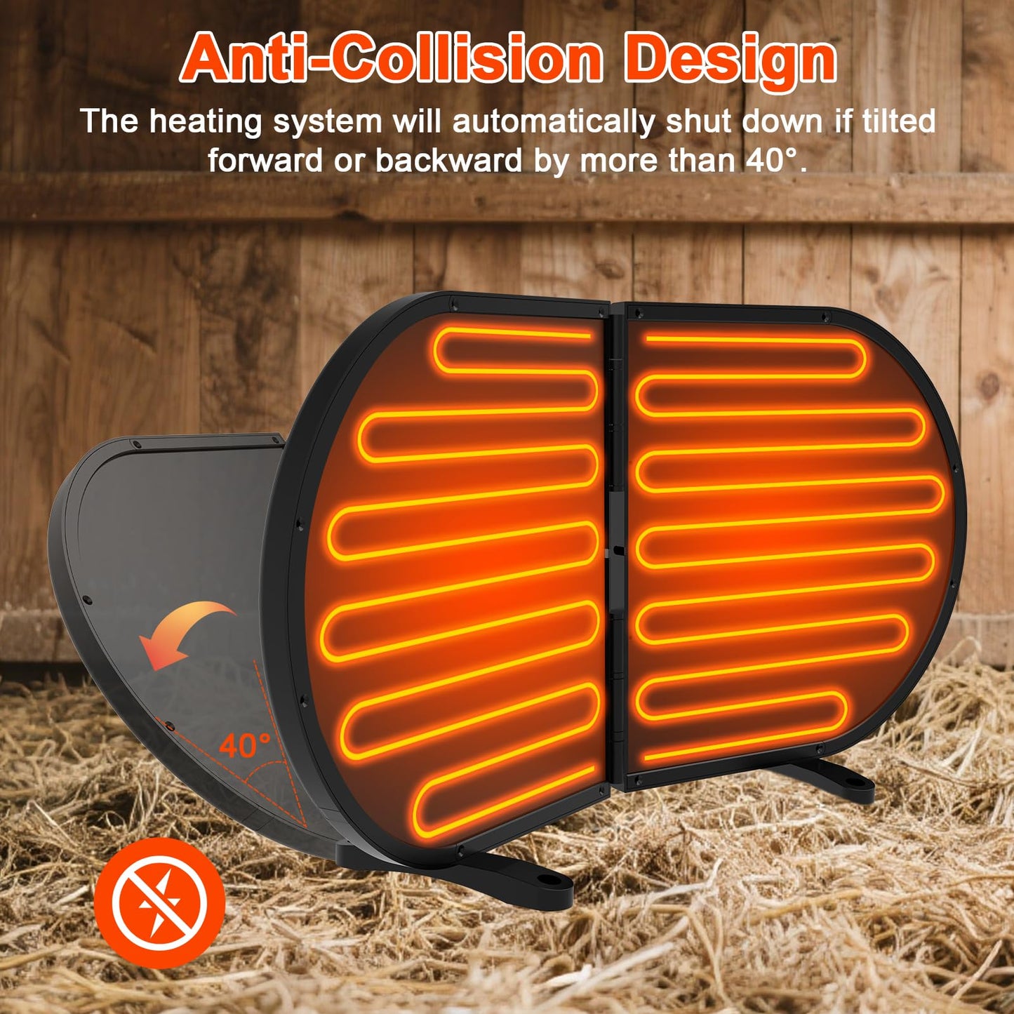 Tepoal Large Chicken Coop Heater for Winter with Adjustable Thermostat & Timer, 240 Watts Foldable Waterproof Radiant Chicks Heaters for Coop with 2 Heating Plates for Chick Kitten Puppy Pets Animals