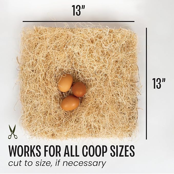 MagJo Premium Aspen 10 Pads Excelsior Nesting Liners (10 Pads), chicken bedding for nesting box, nesting pads box liners, chicken bedding for coop, chick bedding, USA Grown & Sustainably Harvested