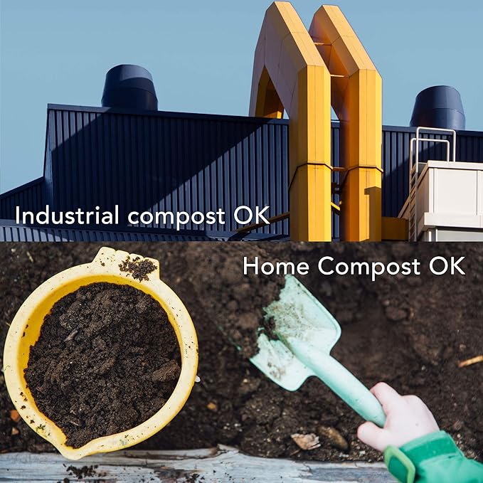 Compost Bags, Trash Bags 3 Gallon, Extra Thick, US BPI ASTM D6400 Certified Compostable Food Scrap Kitchen Waste Bags, 100 Count