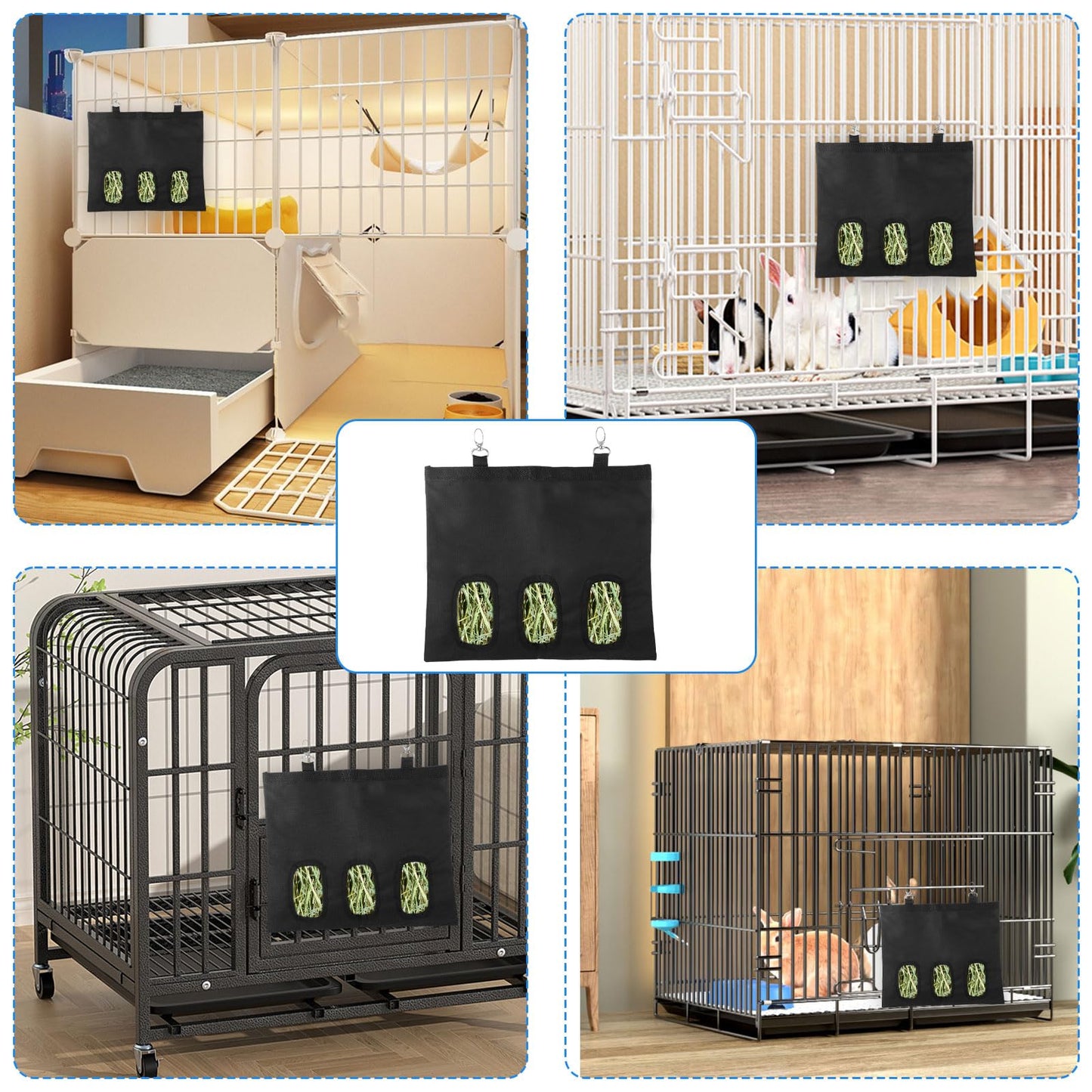 Rabbit Hay Feeder, Hay Feeder Rabbit, Guinea Pig Hay Feeder, Hay Bags, Bunny Hay Feeder, Hay Bag for Guinea Pigs, Timothy Hay for Guinea Pig，Bunny Hay Bag for Small Animal Chinchilla Rabbit Cage