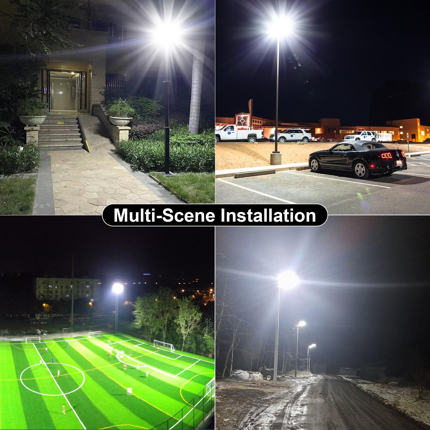 loyoele Utral-Large Solar Street Light, Flood Lights Outdoor,Waterproof Motion Sensor LED Lights,Dusk to Dawn with Remote, Solar-Powered Parking Lot Light,Commercial Area Lighting