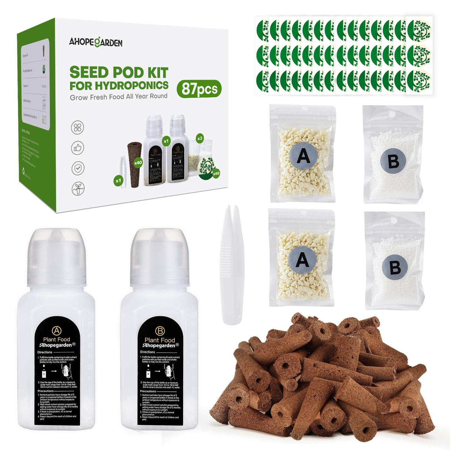 Indoor Garden Hydroponics Growing System 60 Pods + 87pcs Seed Pod Kit
