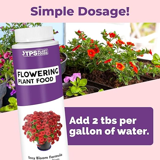 Flowering Plant Food, Complete Liquid Fertilizer for Flowering Plants, 8 oz (250mL)