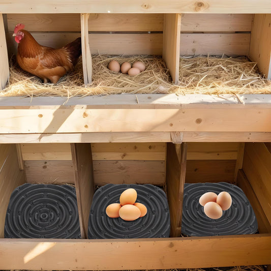 Lemecima 6 Pack Washable Nesting Pads for Chicken Boxes and Coops, 12 x 12 Inch Bedding