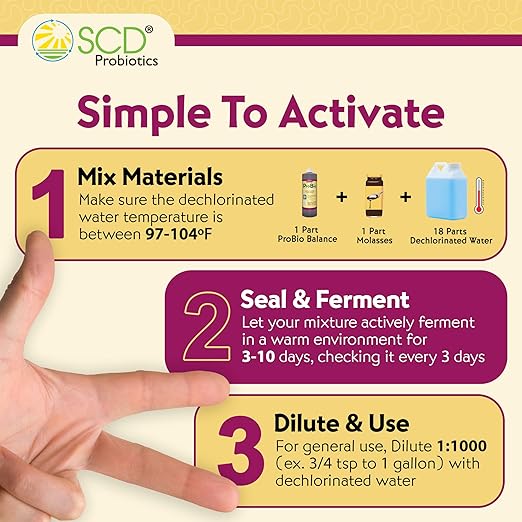 ProBio Balance Original - Make 20X More Farm & Garden Soil Conditioner, Super Concentrate of Effective Beneficial Microorganisms, OMRI-Listed for Organic Farms Gardens – by SCD Probiotics (1 Liter)