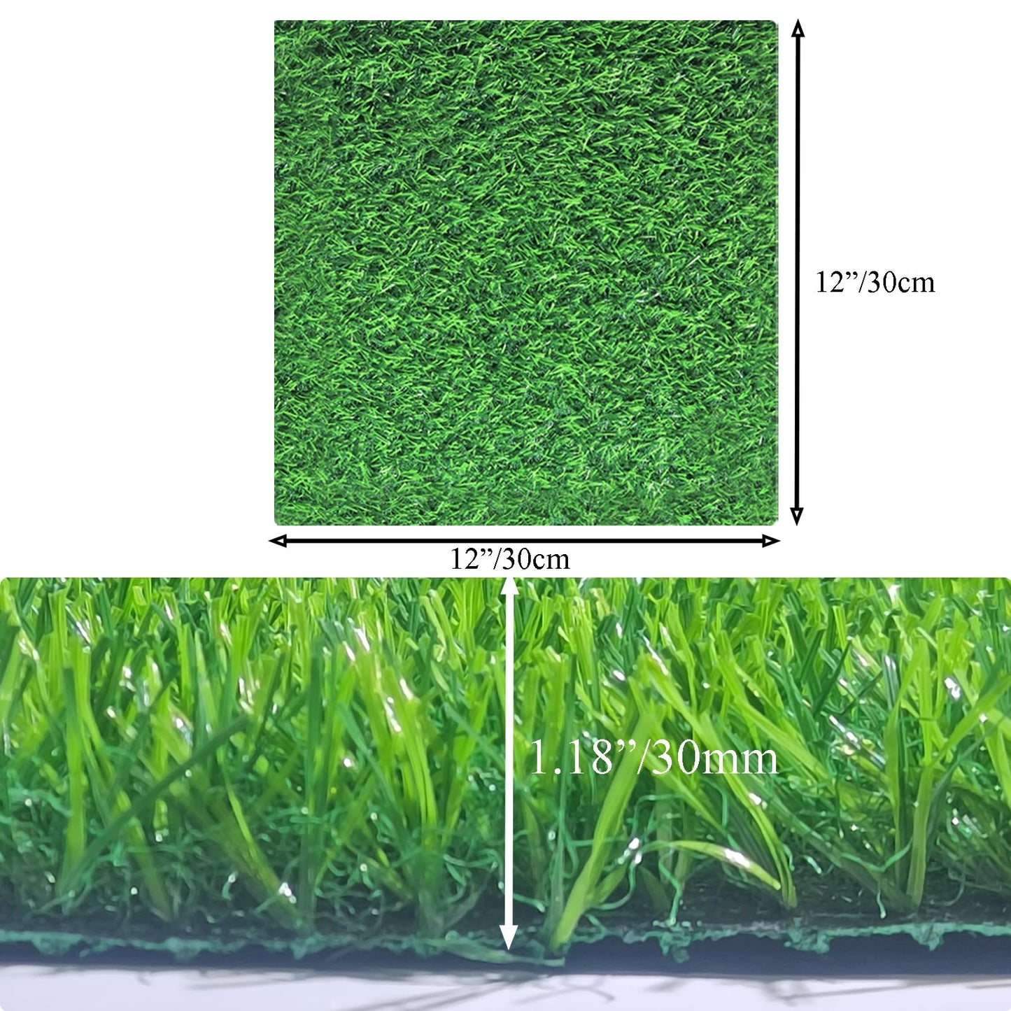 VERAMI Chicken Nesting Box Pads,12"x12" Washable Artificial Grass Rug Carpet Fake Grass Synthetic Turf Mat for Chicken Coop Pet Garden Lawn Indoor Outdoor (Green-6 pcs)