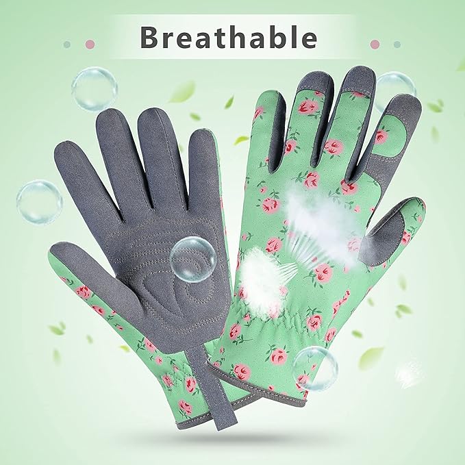 Baidast Gardening Gloves for Women Thorn Proof, Garden Gloves for Women Digging, Planting, Raking and Pruning