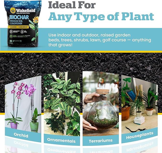 Wakefield Premium Indoor Potting Soil - Professional Biochar & Probiotics with CarbonBoost Technology - Ultimate Organic Potting Mix for Indoor & Outdoor Plants, Succulents & House Plants -1Cuft