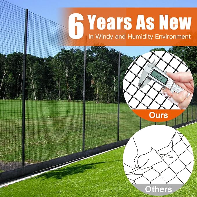 36" x 50' 1/4inch PVC Hardware Cloth Vinyl Coated Chicken Wire Fence Galvanized Welded Mesh Roll for Home Garden Rabbit Cage, Black