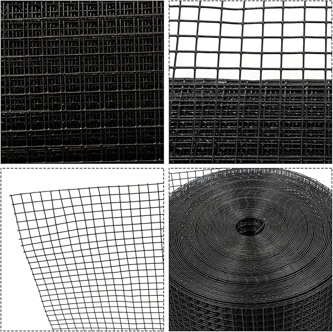 LABLT 36 in x 100 ft Hardware Cloth, 1/2 in Chicken Wire Fence for Chicken Coop Fences and Poultry Animal Netting (19 Gauge, Black)