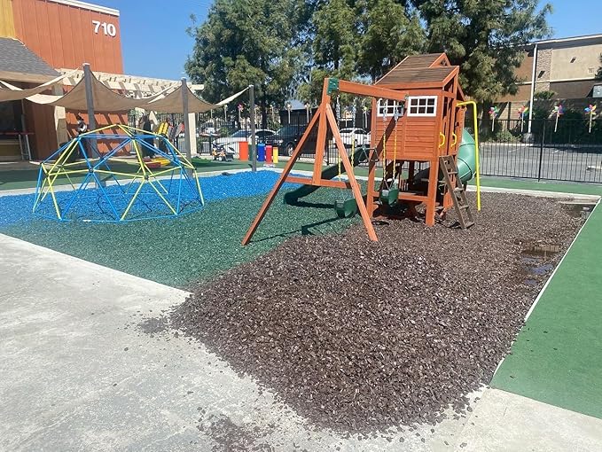 100% Wire-Free Rubber Mulch – Brown, 20 lb (0.8 cu ft) | Long-Lasting, Low Maintenance, Safe for Kids & Pets – Landscaping & Playground Ground Cover