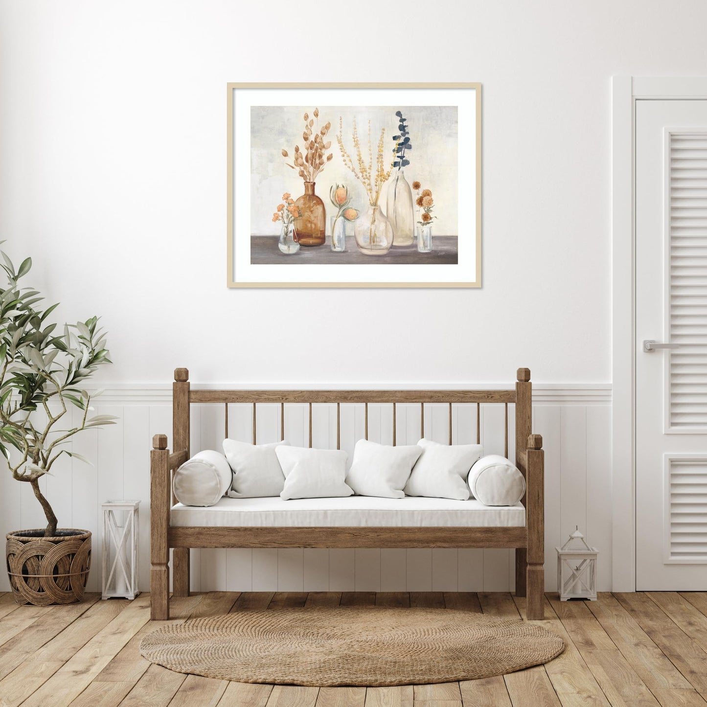 Amanti Art Framed Wall Art Print 33x41 Autumn Greenhouse I Amber by Julia Purinton, Flowers Wall Art, Rustic Farmhouse Decor, X-Large Poster Painting Artwork for Living Room, Bedroom, Bathroom, Office