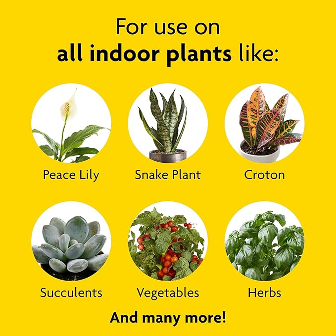 Miracle-Gro Indoor Potting Mix (6 qt.) and Indoor Plant Food (8 oz.) - Bundle for Growing and Fertilizing Houseplants