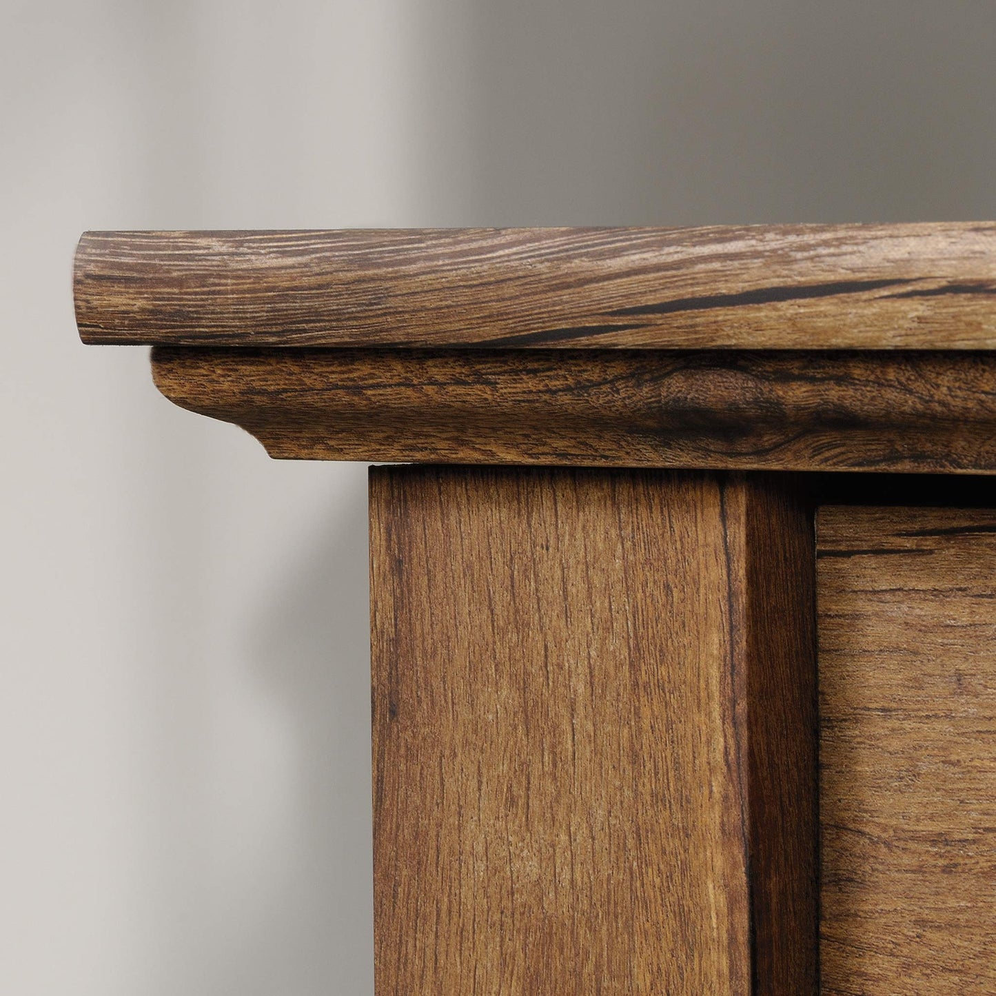 Sauder Palladia Executive Desk and Computer Desk, Vintage Oak Finish