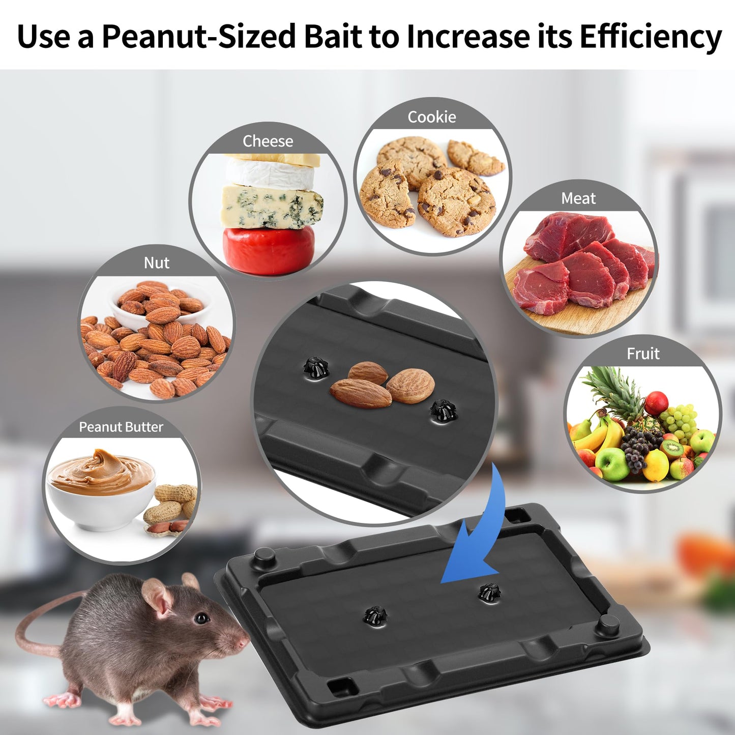 LULUCATCH Mouse & Insect Traps 12 Pack, Heavier Sticky Traps with Non-Toxic Glue for Small Mice & Insects. Sticky Mouse Traps Indoor, Easy to Set, Pet Safe Pest Control