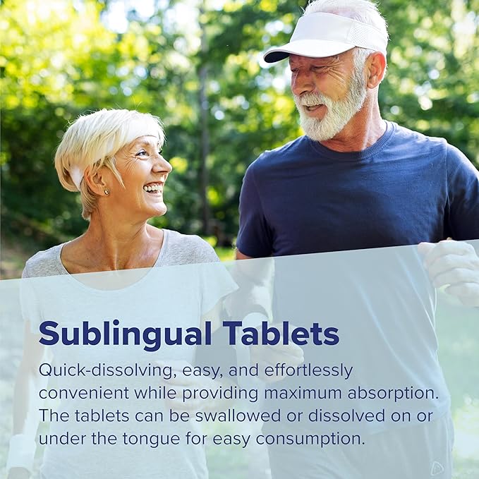 Superior Source No Shot Methylcobalamin B-12 1,000 mcg - Vitamin B-12 to Support Energy Production, Brain Health & Overall Wellness - Sublingual Tablets for Rapid Absorption - 60 Dissolving Tablets
