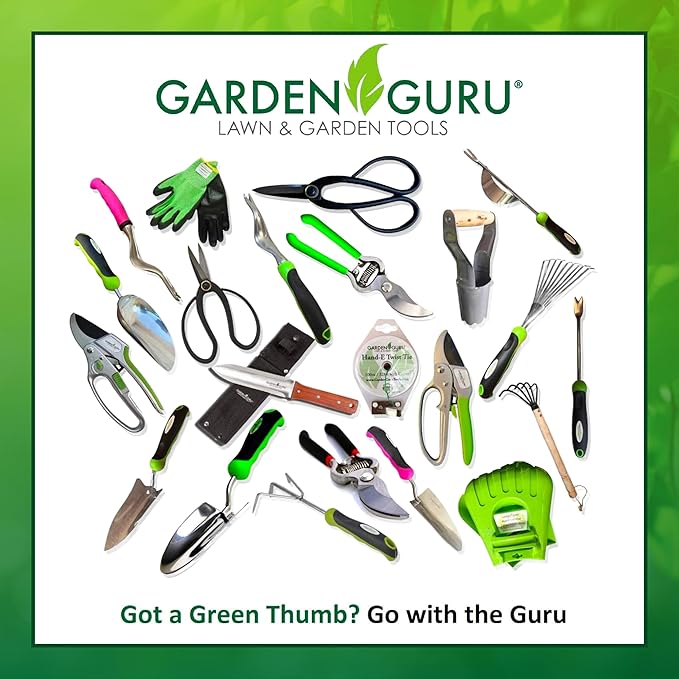 Garden Guru Eco Bulb Planter - 100% Recycled Stainless Steel - Rust Resistant - FSC Certified Wood Ergonomic Handle - Depth Marker for Consistent Planting Flowers Tulips, Daffodils, Dahlias