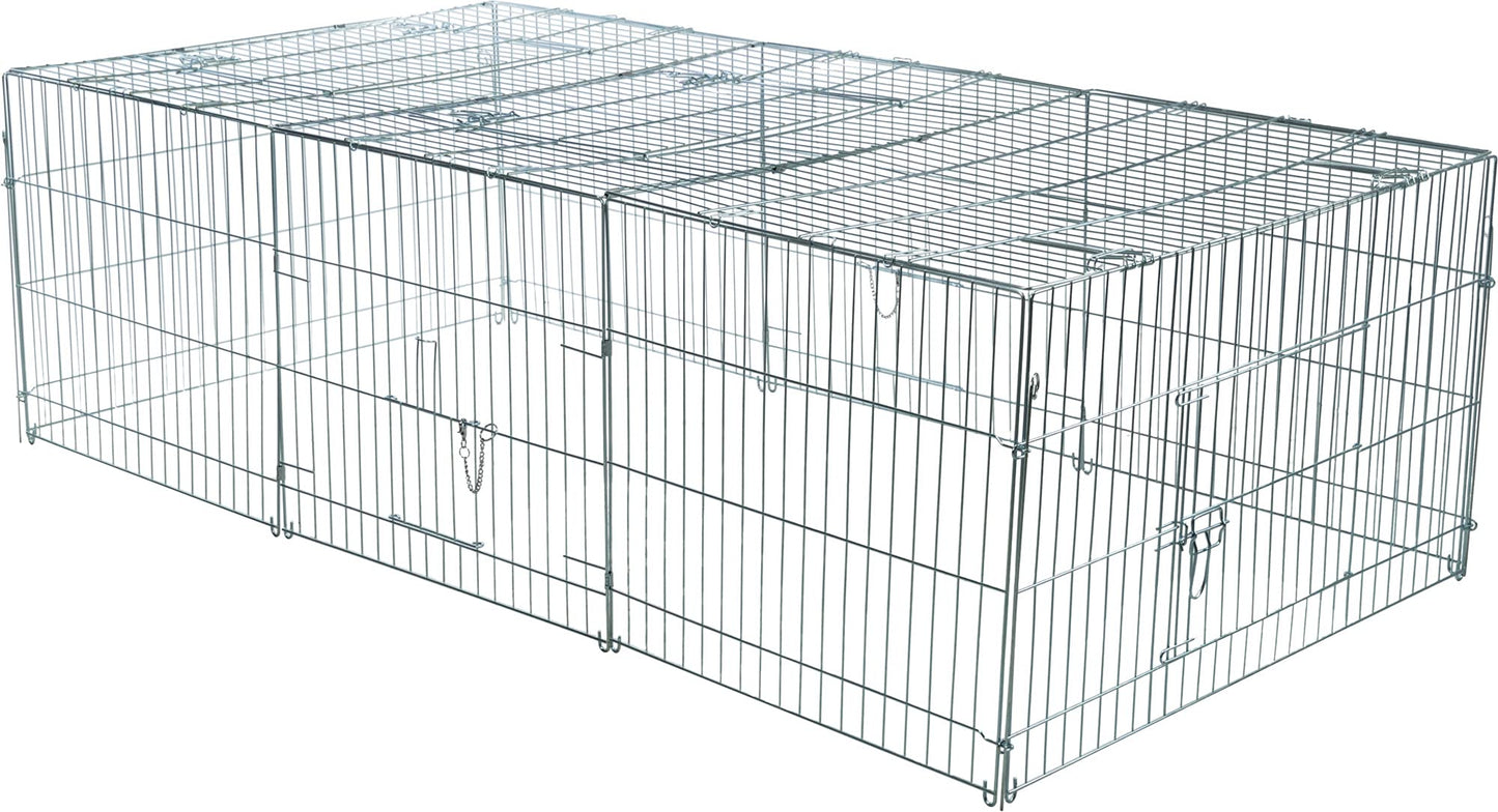 TRIXIE Rabbit Cage - 55 cu. ft., Outdoor Pen Extends Rabbit Hutch and Chicken Coops, Ideal for Small Animals, Bunny, Guinea Pigs, Chickens