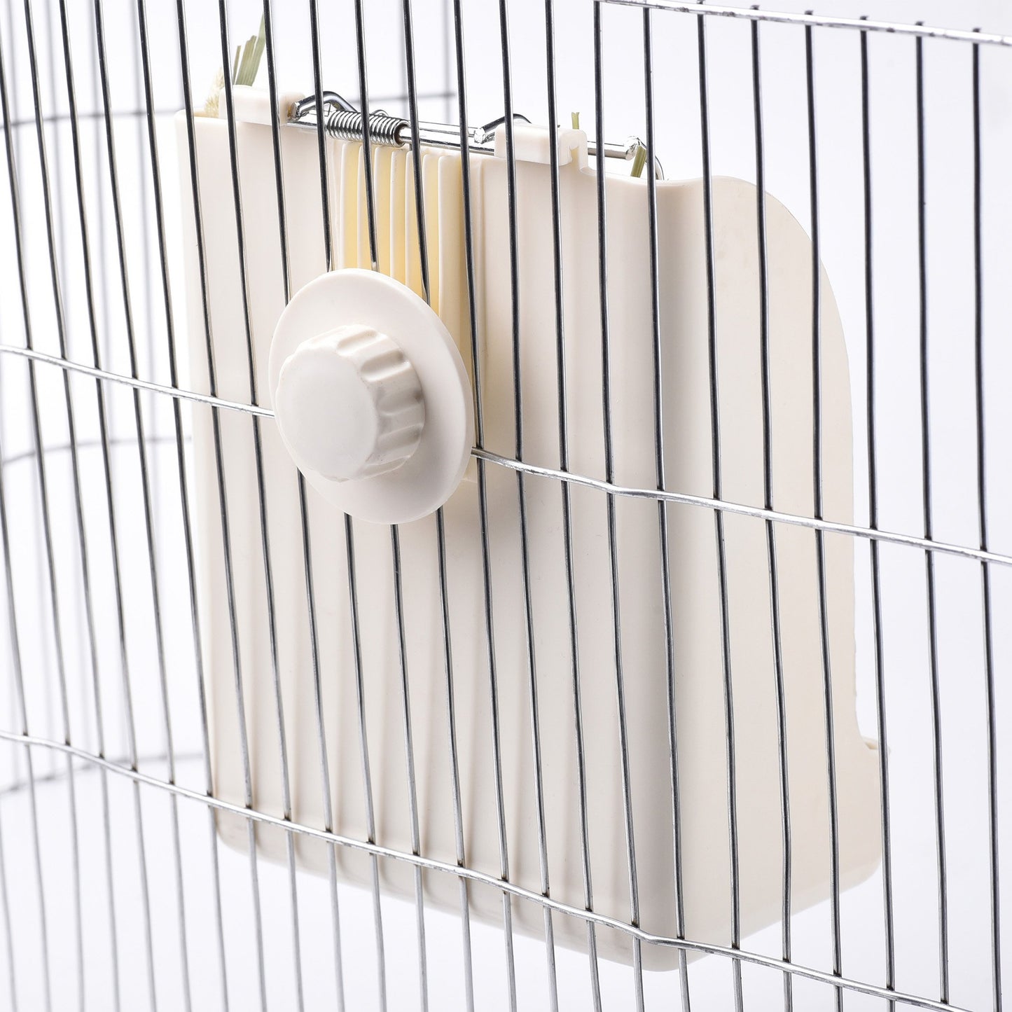 CalPalmy Hay Feeder for Rabbits, Guinea Pigs, and Chinchillas - Minimize Waste and Mess with 5.5" x 3.5" x 7.4" Hanging Alfalfa and Timothy Hay Dispenser