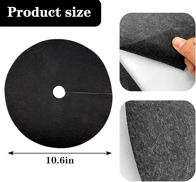 EBaokuup 20 Pack 10.6 Inch Non-Woven Tree Mulch Ring - Degradable Tree Protector Mat, Reusable Tree Weed Barrier Mat for Weed Control Root Protection