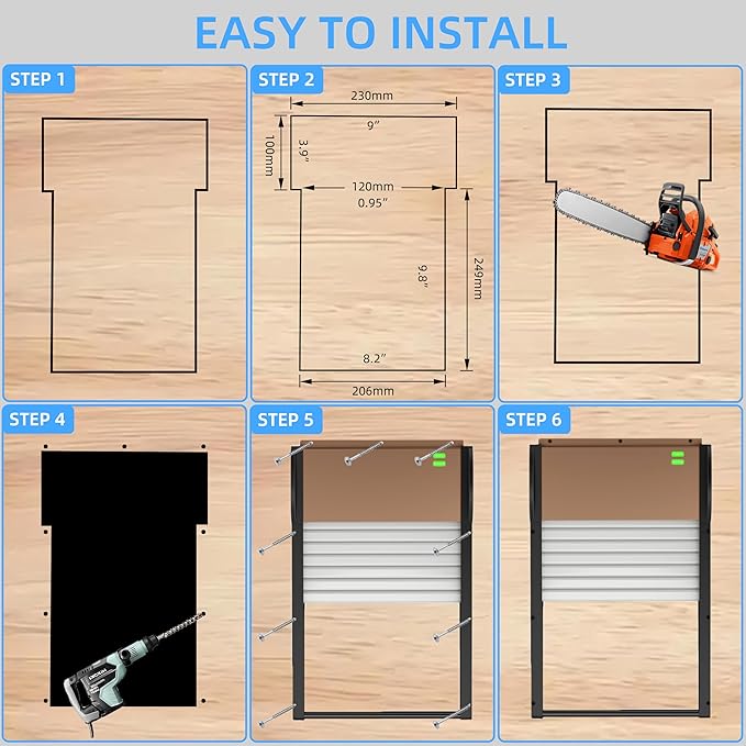 Automatic Chicken Coop Door, Solar Powered Chicken Door with Timer & Light Sensor, Chicken Door Opener, Support APP Controlled, Built-in 4000mAh Battery, USB Rechargeable, Anti-Pinch & Weather Proof