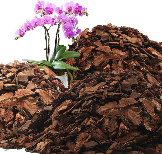 AVALUTION Orchid Potting Bark-18QT Organic Orchid Bark for Plants, All Natural Pine Bark Wood Chips for Houseplant Mulch, Orchid Plants Root Development, Mulch for Potted Plants
