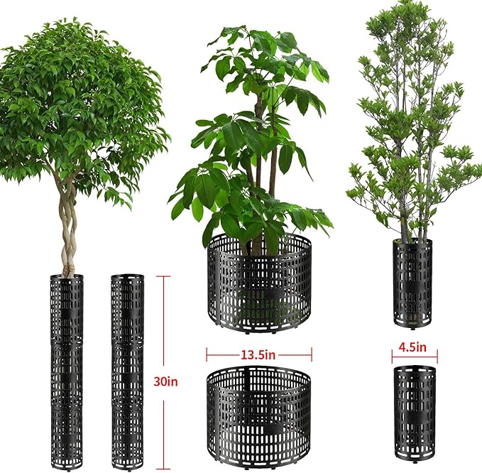 YGAOHF Tree Trunk Protector, 15 Pack Plant and Tree Guard Protector, Expandable Tree Bark Protector, Around Trunk Bark, Great Protection from Trimmers, Mowers, Animals (Black)